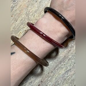 Vintage Glass Multiple Color Bangle Bracelets